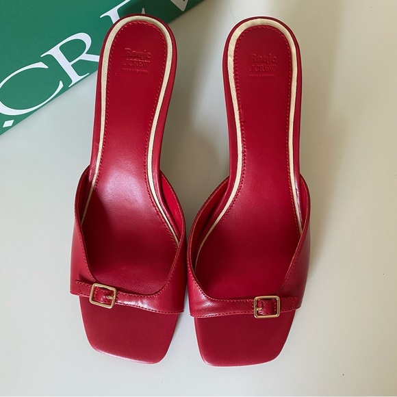 New Rouje X J.Crew Jolie square-toe heels size 8 - Picture 5 of 11
